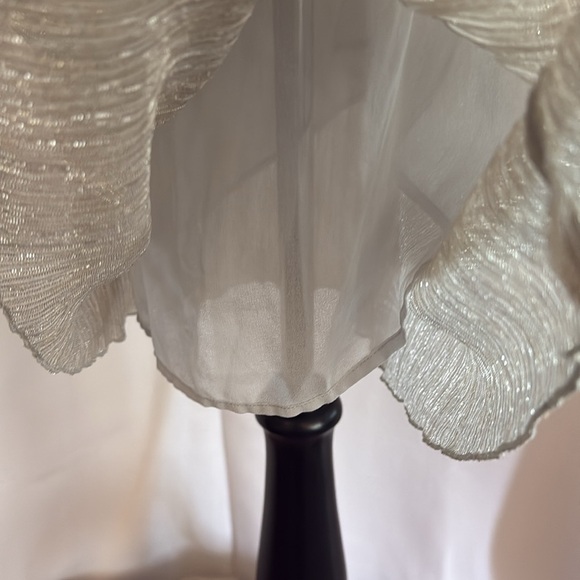 Zara Basic Shimmering Silver Spaghetti Strap Flowy Midi Dress - Picture 4 of 12